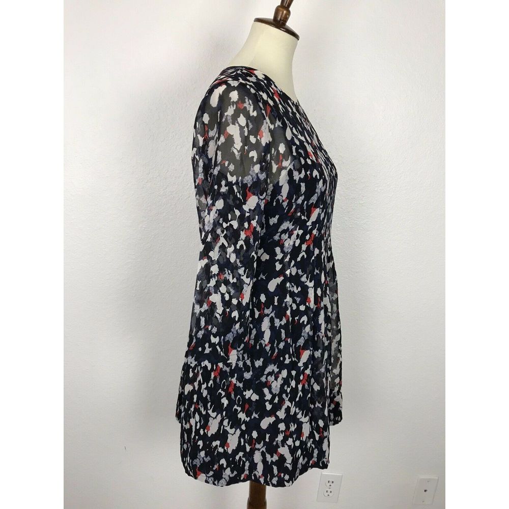 Club Monaco Delaynee Silk Sheer Pleated Dress - Picture 4 of 8